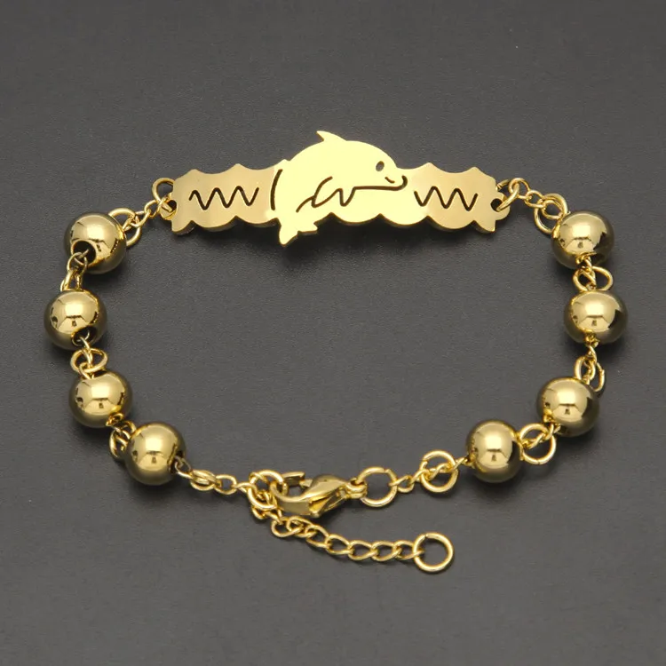 New Fashion Black Lava Stone Beaded Charm Bracelets Popular Copper Beads Bracelet For Men Gift