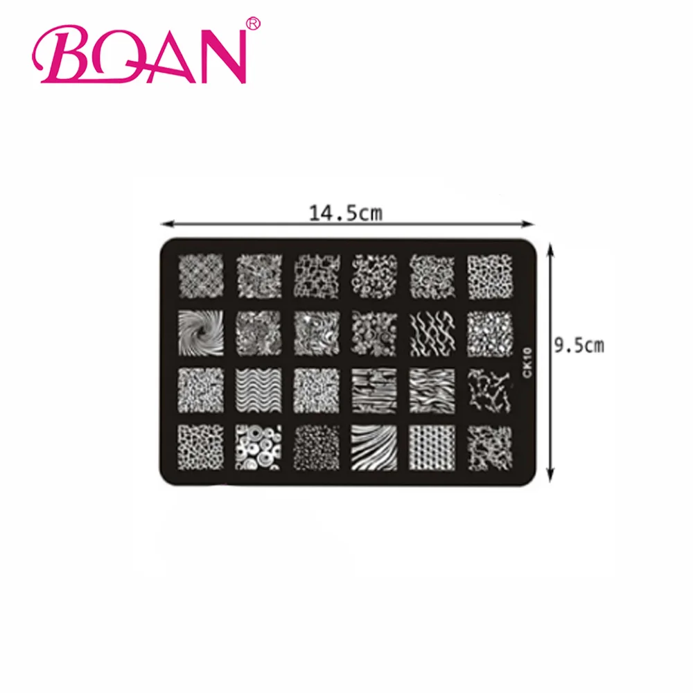 

Nail Stamp Plates Image French Full Nail Art Stencil Print Metal Template Designs, Metalic