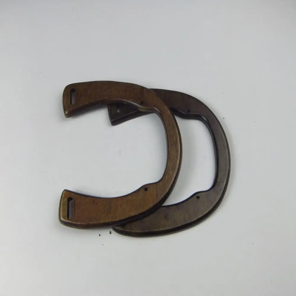 

17cm Natural Wooden Handle Wooden Handbag Handle, Dark brown/ customized color