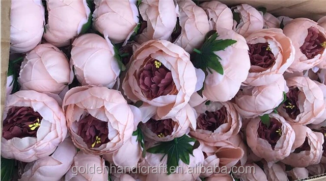 Wholesale Artificial Flower Large Peony Heads For Wedding Decoration