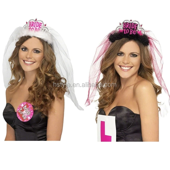 Hen Night Bride To Be Tiara With Veil Hen Party Accessory