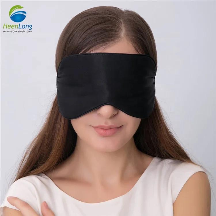 

Adjustable Natural Silk Sleep Mask Blindfold 100% Pure Mulberry Silk Eye Mask for Pouch Gift, Customized color