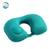 Wholesale indoor outdoor portable travel office nap head rest automatic inflatable u shape pillow travel air cushion
