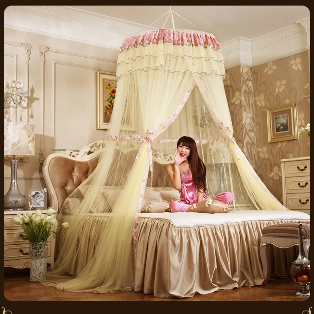 Buy European Dome Ceiling Princess Mosquito Net Bed Canopy