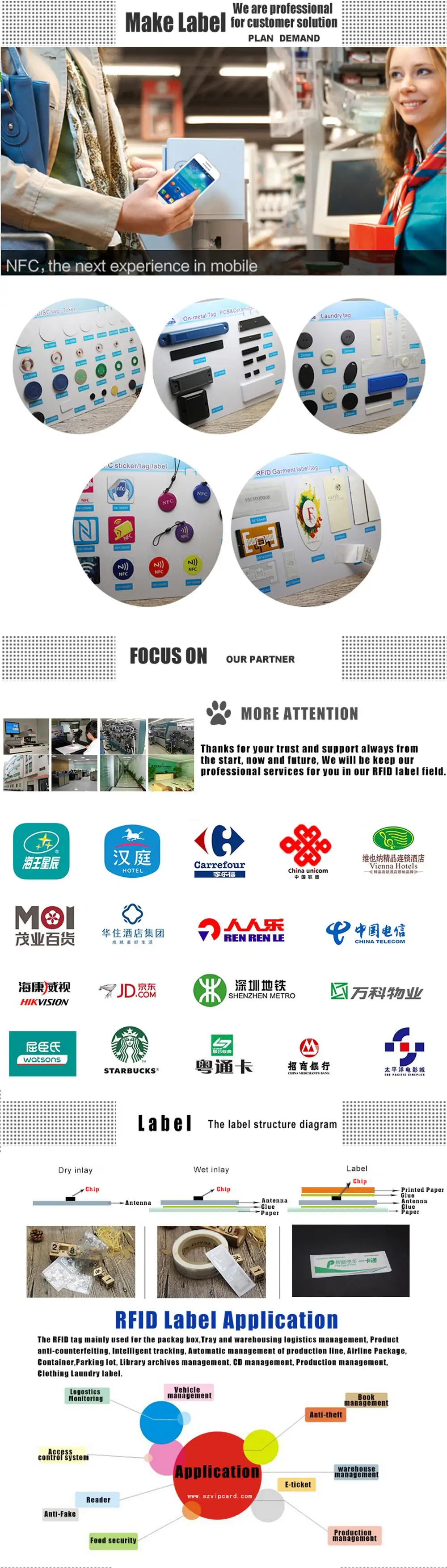 UCODE DNA Passive UHF RFID Anti Theft Labels and Tags