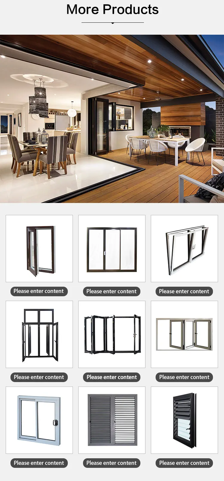 China best commercial and residential aluminium exterior soundproof bifold windows for low price