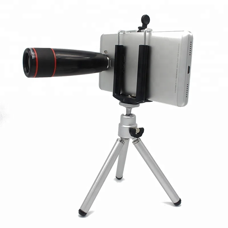 Widely used 8x and 12x clip-on mobile phone camera telescope lens