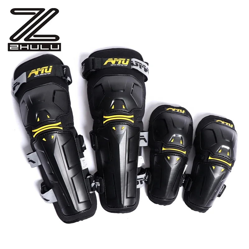 

TNAC custom Four-piece set Motorcycle Protector Elbow and Knee Pads, Black