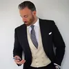 Fashion peak lapel groom tuxedo men's dress wedding / dance / dinner best custom men's suit (jacket + pants + tie + vest)