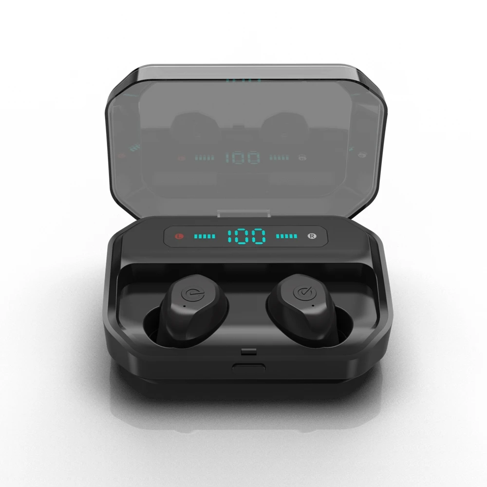 

2019 Earteana TWS P10 SXP Newest In-Ear Wireless Bluetooth Earbuds with 3500 mAh power bank, LED Battery Display, N/a