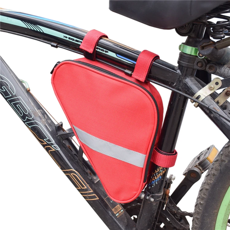 

Cycling Travel Sports Lightweight Triangle Bike Storage Bag for Phone, Red, green