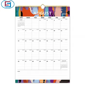 High Quality Custom 2019 Paper 365 Day Wall Calendar Planner Printing