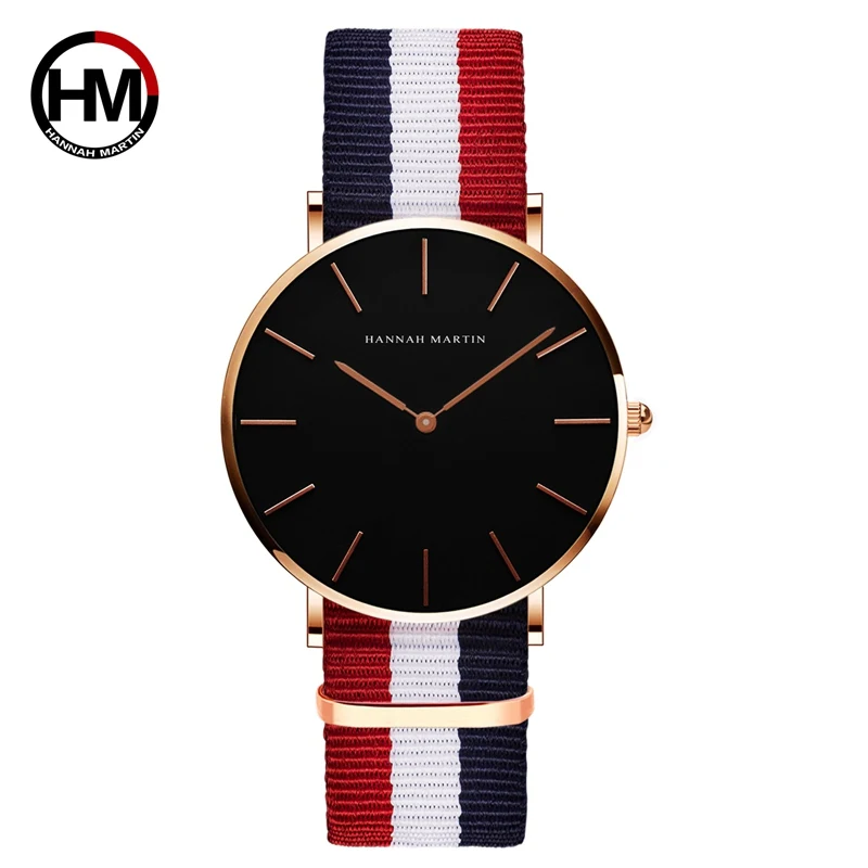 

HM-CH02 Waterproof Nylon Band Stainless Steel Back Mens Watches