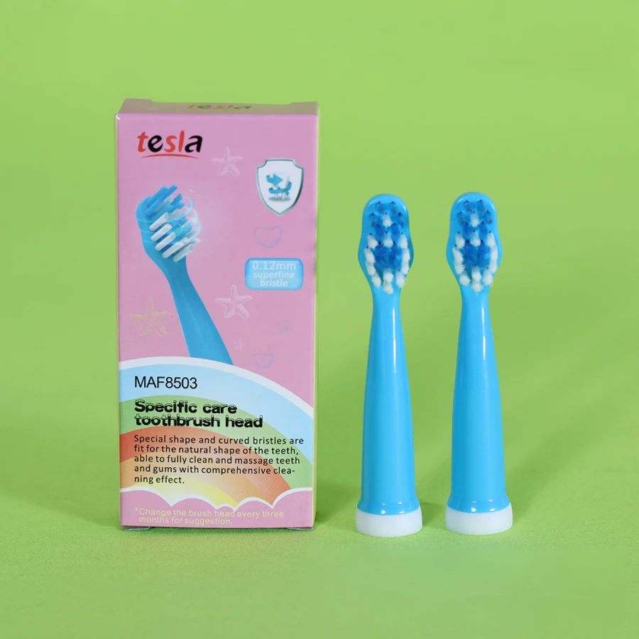 ABS Food Grade Material Soft Bristle Wholesale Musical Cartoon Sonic Kids Electrical Replacement Toothbrush Heads For Children