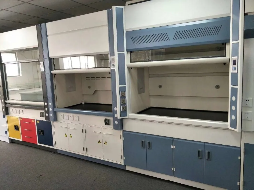 Vav Control Laboratory Canopy Hood Lab Fume Hood Chamber With One Seat