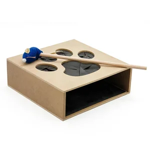 Image of Big sale pet products wooden whack a mole cat toy for wholesale W06F088