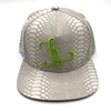 Occasion hat cap Pu Leather 5 panel orange snapback studded rockets flat top hats