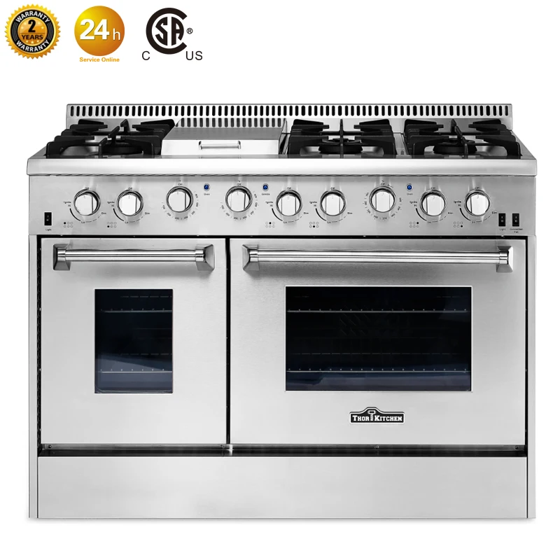 
Hyxion 48 inch 6 burner gas stove stainless steel gas range 