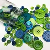 Wholesale green colorful resin button bottle packing for clothing decorative DIY plastic button