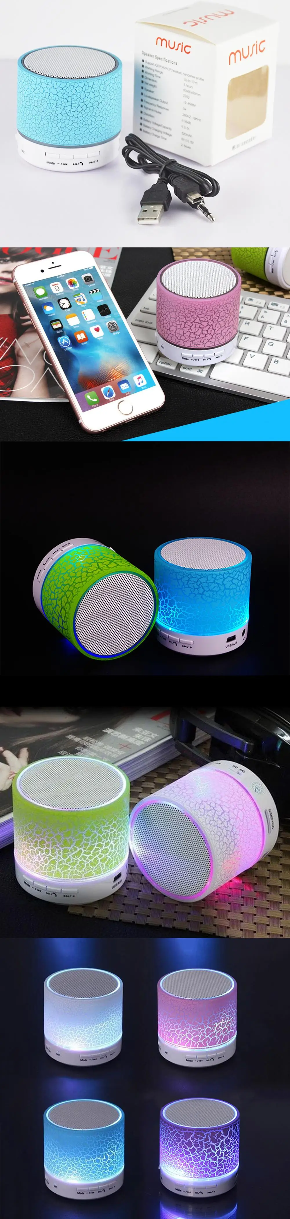 GuangDong subwoofer speakers with LED wholesale cheap wireless loudspeakers mini portable speaker - ANKUX.COM
