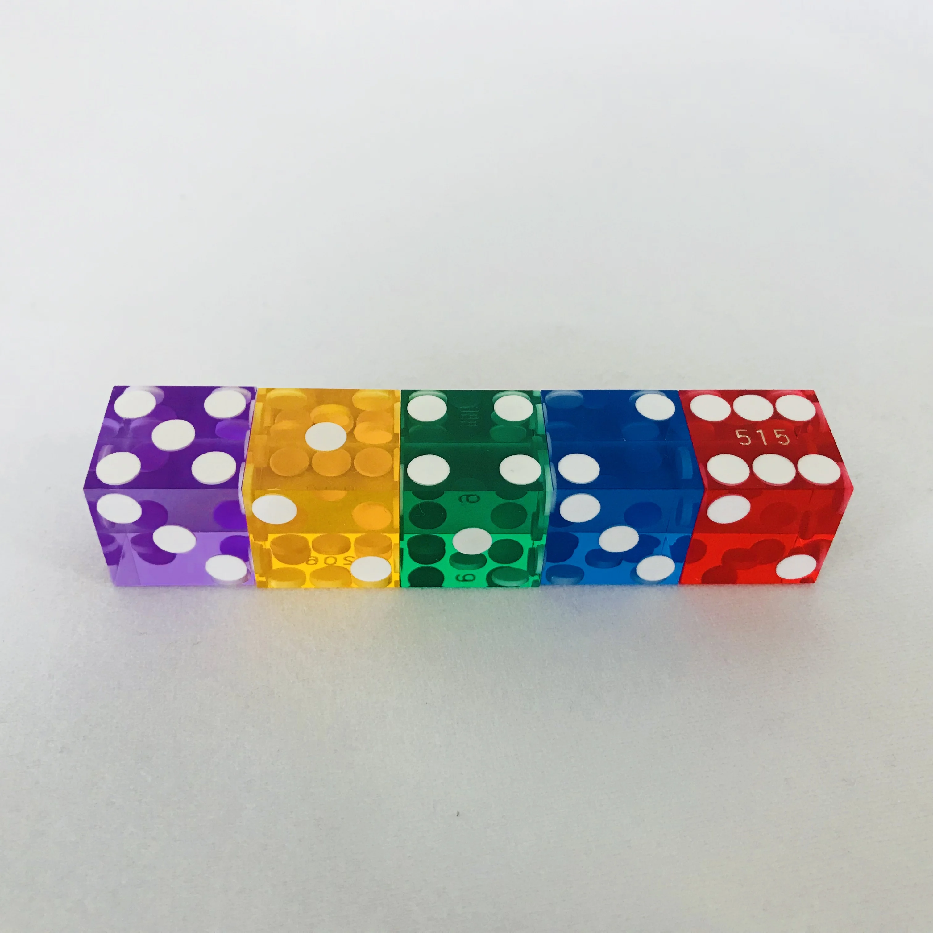 thumbnail image 2 of 19mm Casino Craps Dice With Serial Numbers – For RPG, Dice Stacking, Yahtzee – 5 Dice Set 2 of 5