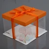 2018 OEM Cheap Price Disposable Plastic Clear Tall transparent PET cake box for food