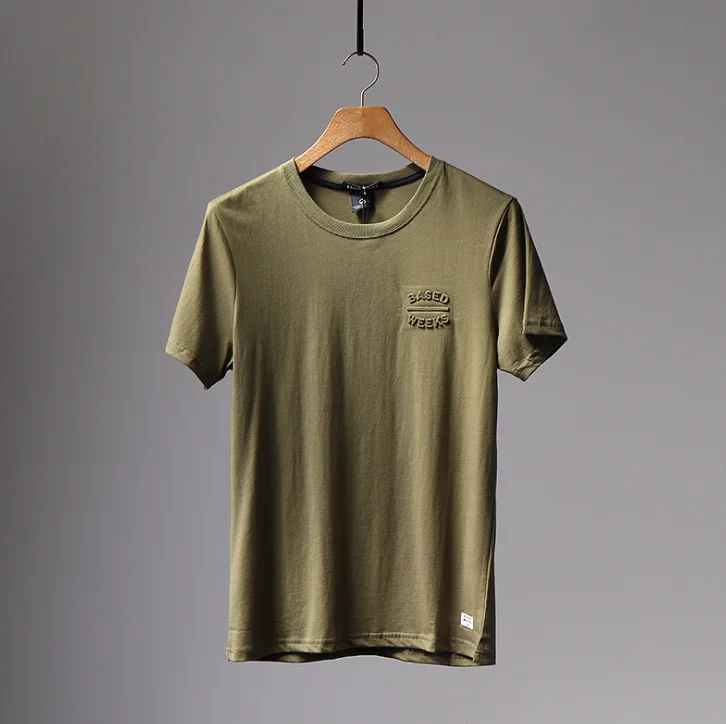 Wholesale Mens Fashion Embossed Manufacturing Equipment T Shirts
