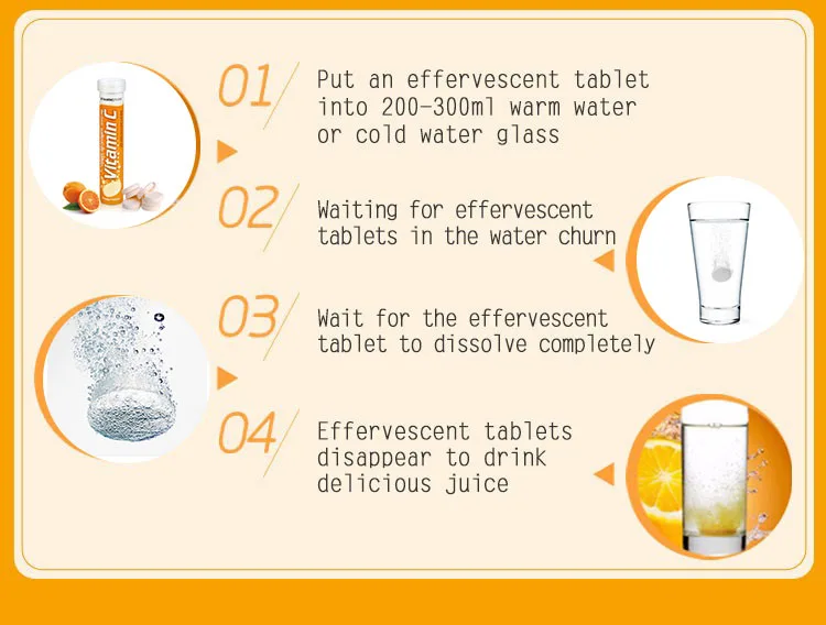 
Multivitamin Effervescent Tablets OEM Private Label Vitamin C Effervescent Tablet 