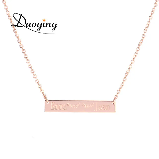 

35*6 mm Eyelashes Bar Necklace Tiny Sassy Gal Make Up Artist Jewelry Custom Name Personalized Engraved Necklace, Silver/gold/ rose gold plated