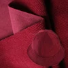 100% Polyester 180GSM 11/21 Wave Red/Coffee/Black Corduroy Fabric for Hat/Shoes Material