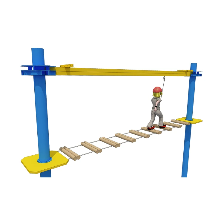 Indoor/outdoor High Ropes Course Equipment With Zip Line Buy High
