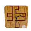 China supplier cheap custom laser cut wood engrave creative square wall clock