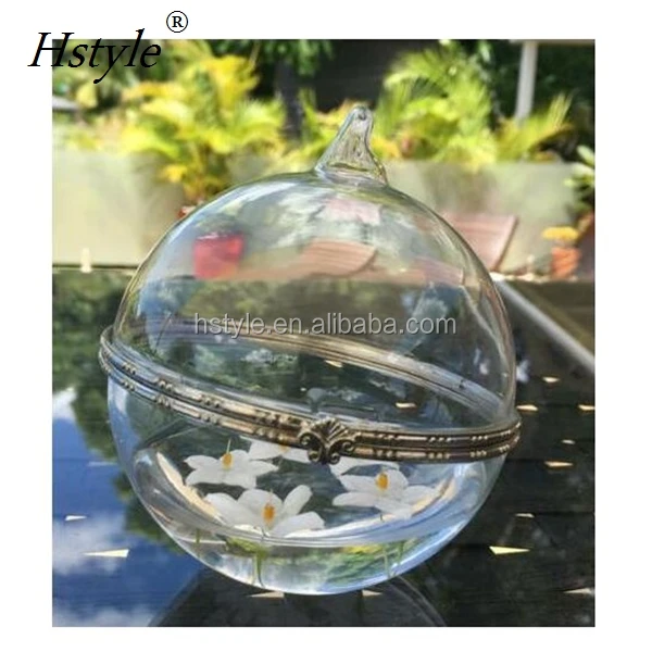 15 x 6cm LARGE Glass Hanging Orb Bauble Memory Xmas Decor Event Part Function 