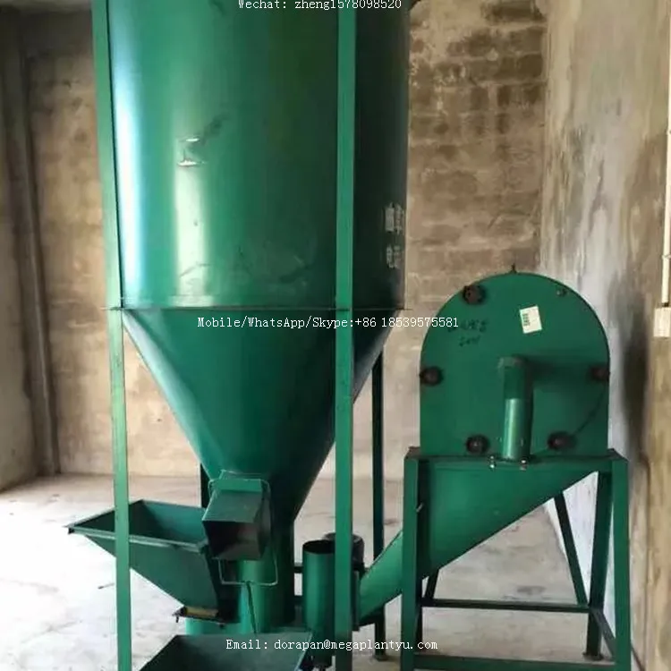 Both Electric And Tractor Pto Powered Feed Mixer Grinder 1.5m3 Vertical