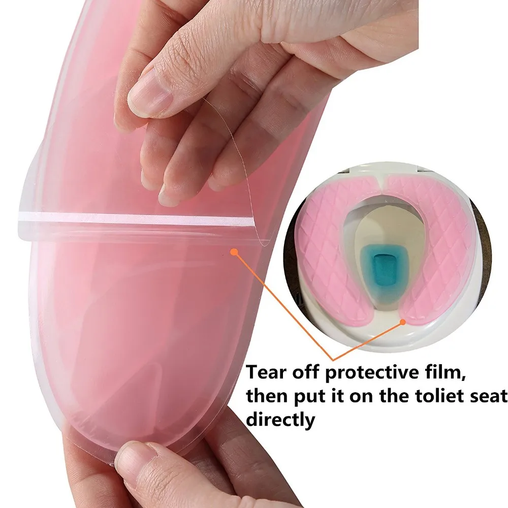 Gel Toilet Seat Cover Sticky Portable And Washable Toilet Seat Cushion ...