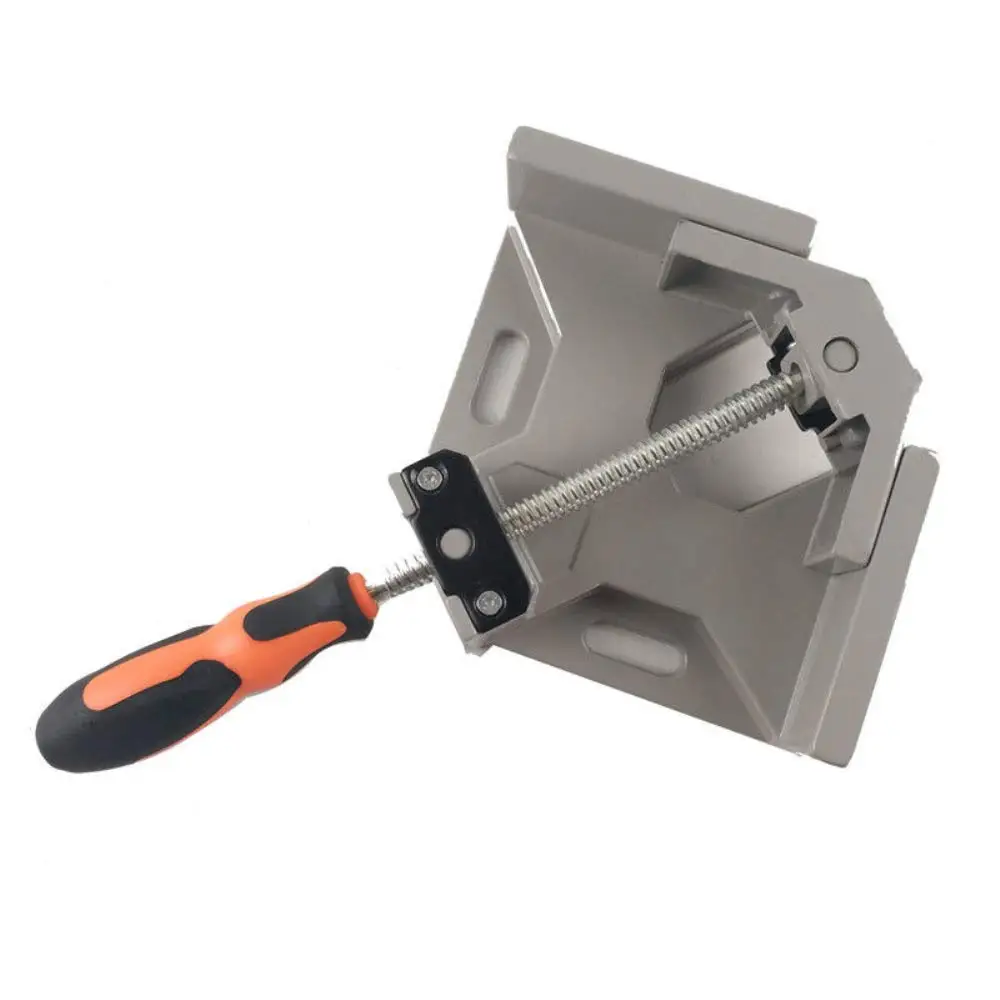 ZAsee Right Angle Clamp Welding Clamp Single Handle Aluminum Alloy Right Angle Clamp 90 Degree Corner Clamp Swing Jaw Adjustable Bench Vise Tool Welding