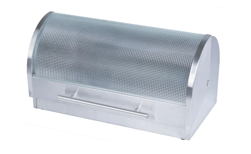 Durable Stainless Steel Bread Box With Glass Lid Buy Durable