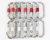 Titanium climbing carabiner hooks locking carabiner