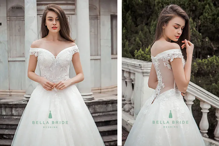 Alibaba Online Store Hot Sale Custom Size Big Boobs Wedding Dress