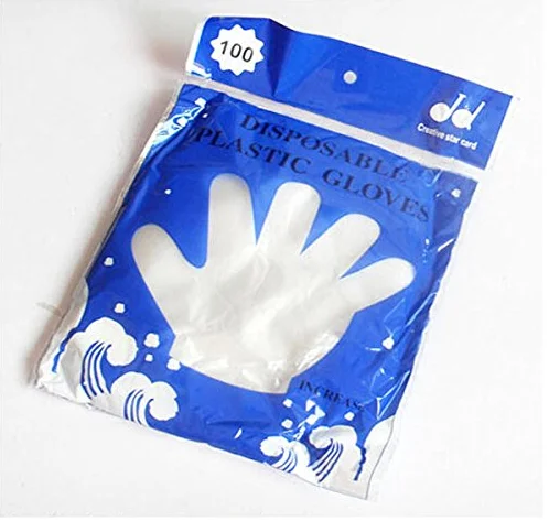 
Factory disposable plastic hdpe waterproof gloves 