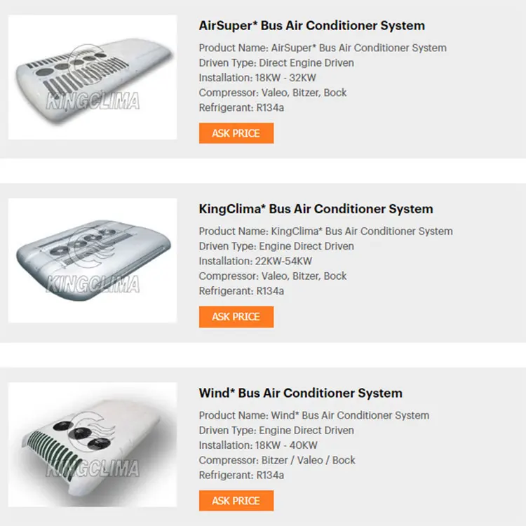 rooftop aircon for bus