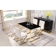 Home furniture modern dining table set 6 seaters potato chairs dining table