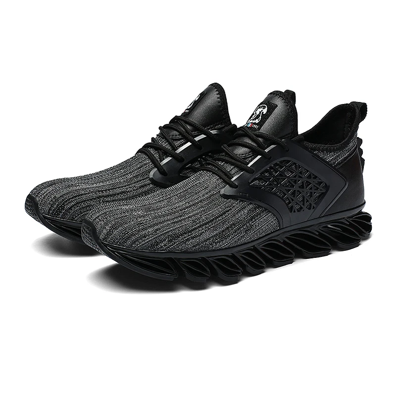 

2018 Autumn new blade bottom sports shoes running shoes for men, Black gray;red;purple