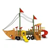 popular backyard Kids wood boat ship outdoor playground equipment for kindergarten