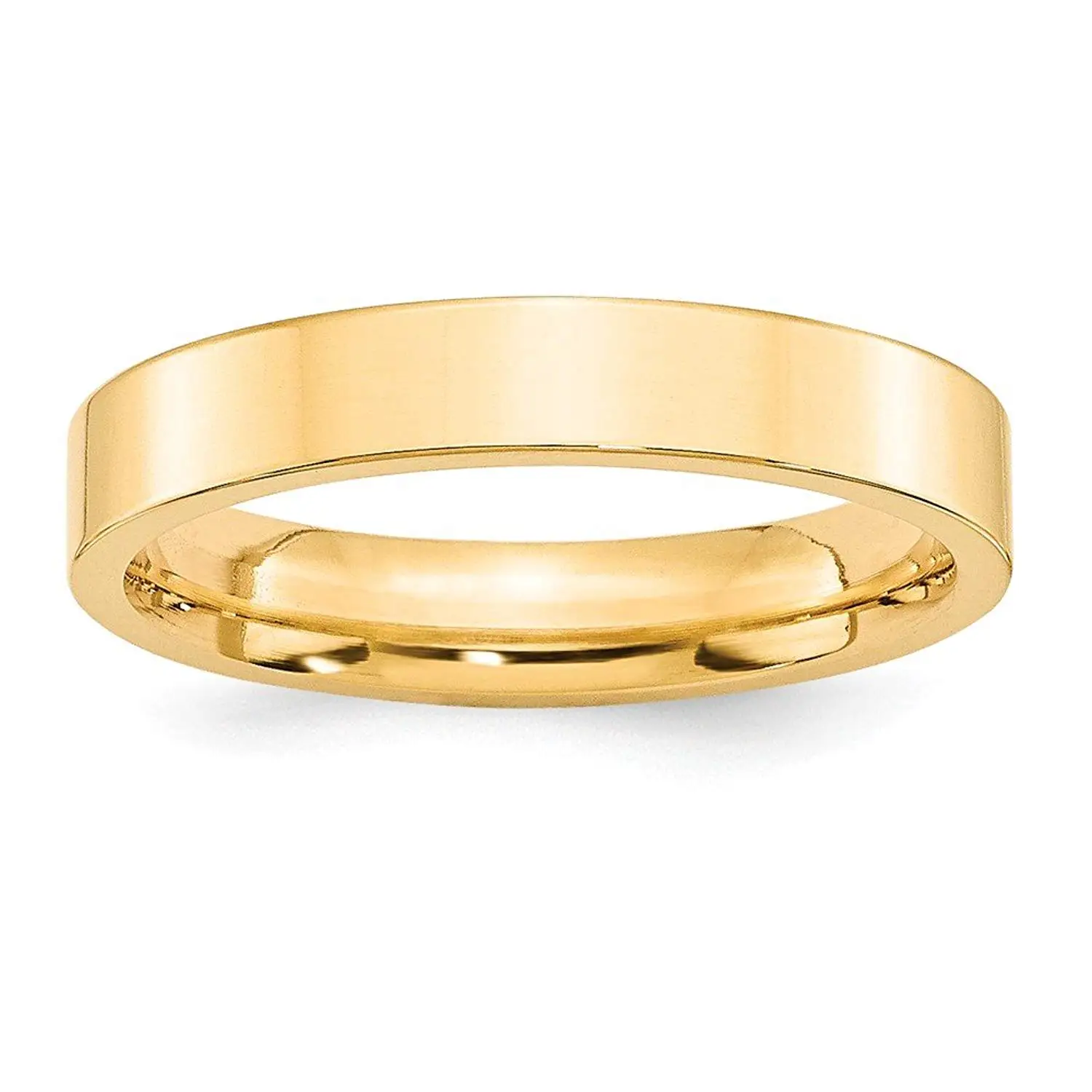 Perfect Jewelry Gift 14KY 4mm Standard Flat Comfort Fit Band Size 9