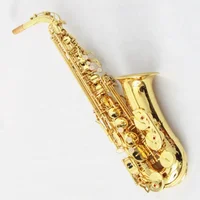 

China Saxofon Alto Gold lacquer brass body sax eb alto saxophone