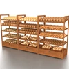 wall bakery bread display cabinet showcase with lighting