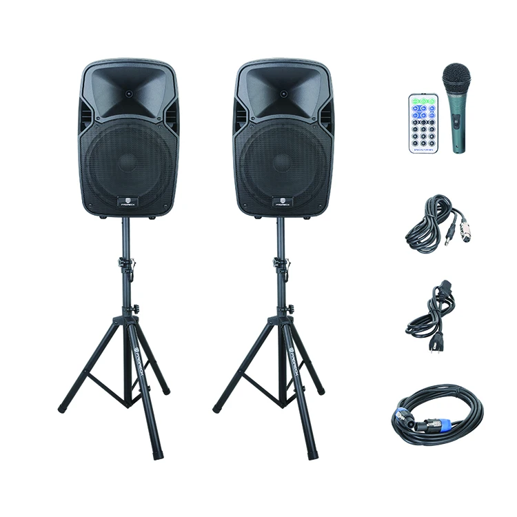 

Subwoofer high quality home sound audio active line array speakers system, Black plastic cabinet