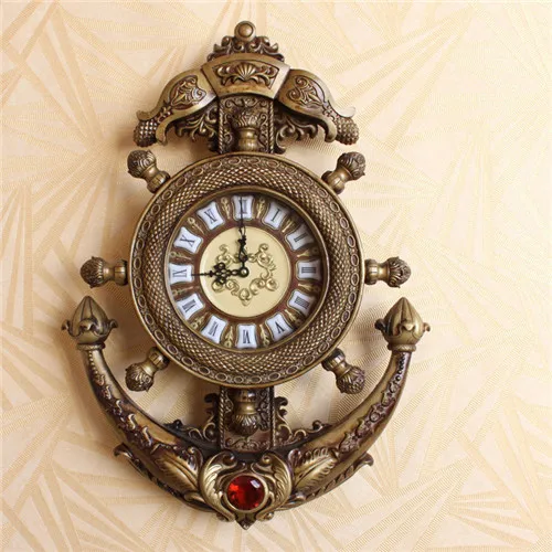 

Continental Mediterranean Helmsman Gilded Wall Clock