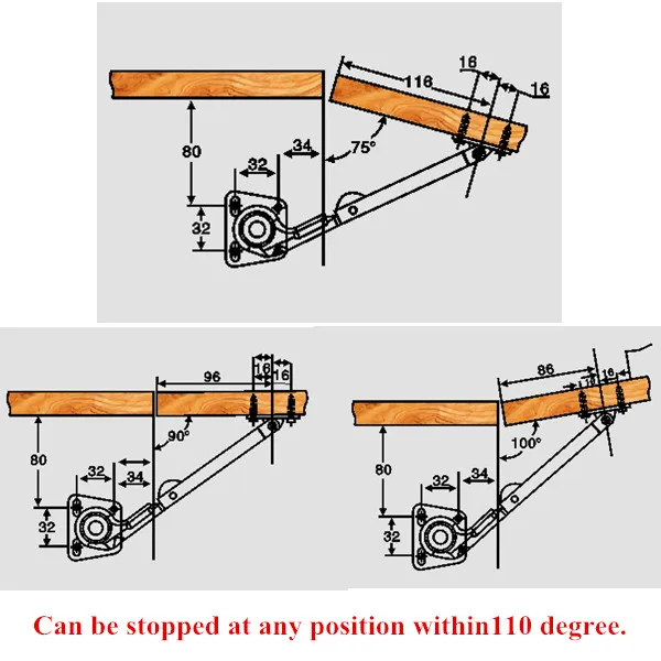 high quality soft down stay for cabinet hydraulic heavy duty lid stay